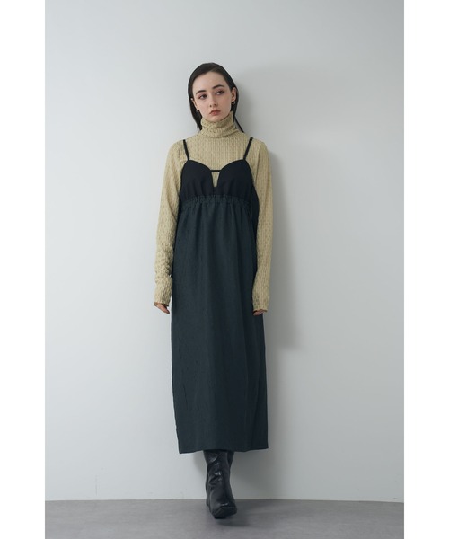 Limue ワンピース ジャガードコンビキャミワンピース : ZOZOTOWN Yahoo