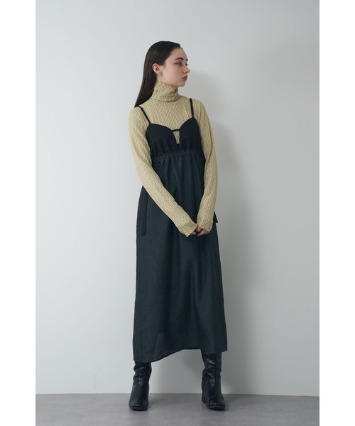 Limue ワンピース ジャガードコンビキャミワンピース : ZOZOTOWN Yahoo