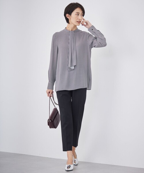 ICB（アイシービー） ブラウス シャツ BackSatinAmunzen スカーフタイ