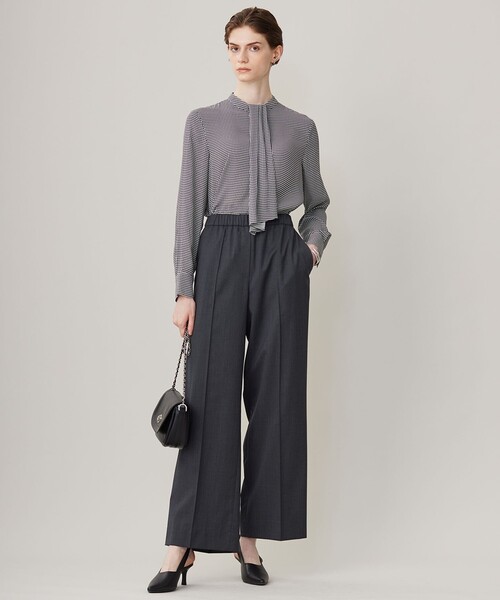 新品　ICB スカーフタイ長袖ブラウス ICB（アイシービー） ブラウス シャツ BackSatinAmunzen スカーフタイ