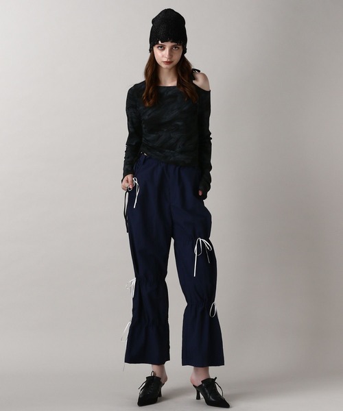 レディース上下セットリボンバイカラーワイドパンツ通勤 pants-gm-ps-be.jpg?fitin=720:720