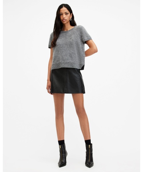 ニット セーター REBEL BRUSHED CASHMERE KNITTED T-SHIRT | REBEL ブラッシュ カシミヤ ニット Tシャツの画像