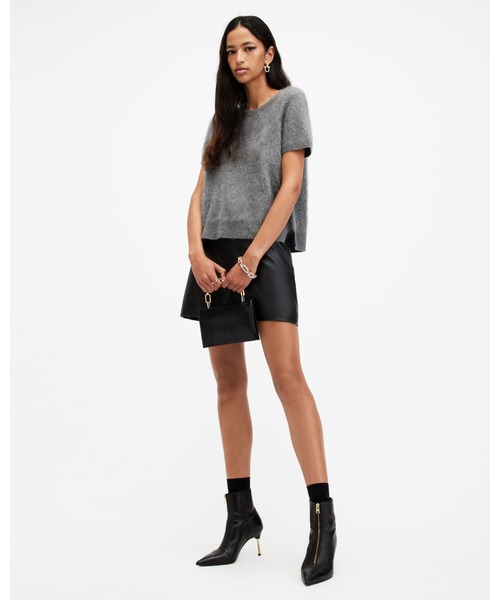 ニット セーター REBEL BRUSHED CASHMERE KNITTED T-SHIRT | REBEL ブラッシュ カシミヤ ニット Tシャツの画像