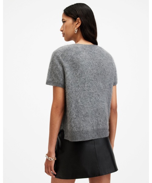 ニット セーター REBEL BRUSHED CASHMERE KNITTED T-SHIRT | REBEL ブラッシュ カシミヤ ニット Tシャツの画像