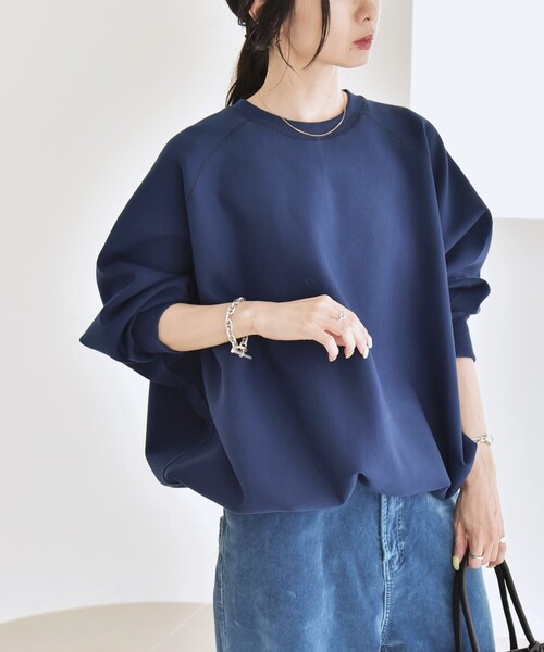 quaranciel　ポンチ ドロスト ルーズ プルオーバー quaranciel トレーナー スウェット quaranciel:「洗濯機可能
