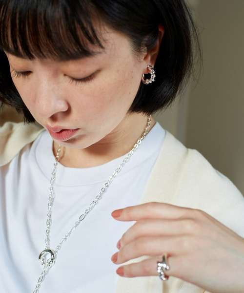ピアス 「Nothing And Others/ナッシングアンドアザーズ」Halfdesign Hoop Pierce レディースの画像