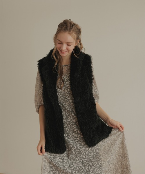 Dorry Doll（ドリードール） ベスト ジレ プードルファーベスト