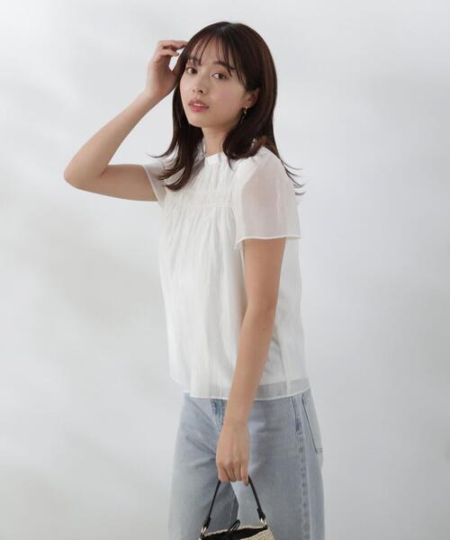 [PROPORTION BODY DRESSING] короткий рукав блуза SMALL оттенок белого прочее женский 