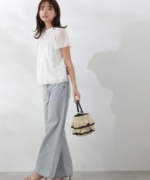 [PROPORTION BODY DRESSING] короткий рукав блуза SMALL оттенок белого прочее женский 