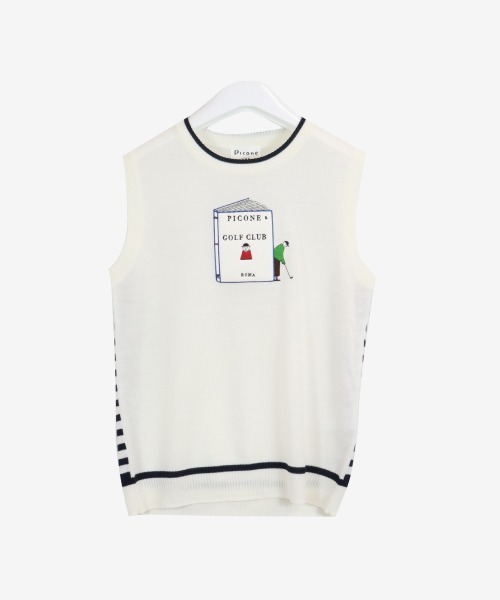 Picone CLUB（ピッコーネクラブ） ベスト ジレ ウール混ニットベスト