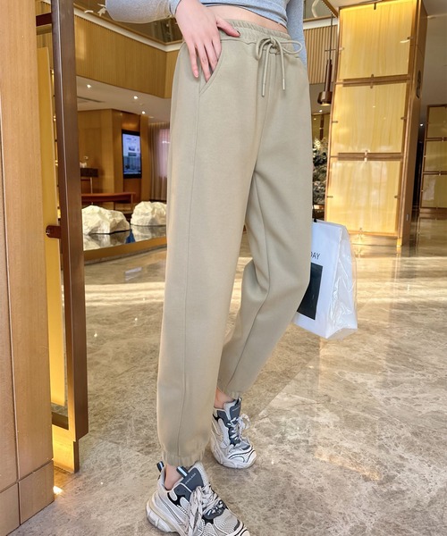 スウェットパンツ ジャージ ハイウエストスウェットジョガパンツ レディース | aimoha | 09
