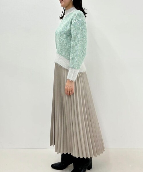 美品★NOLLEY'S ノーリーズ ホールガーメントラメガーターニット NOLLEY'S LIGHT ニット セーター ラメMIXヤーンプルオーバー