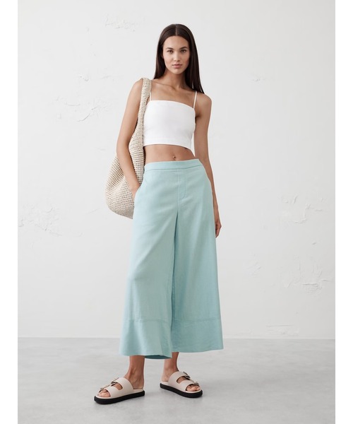 BANANA REPUBLIC パンツ FACTORY STORE リネンブレンド ワイド