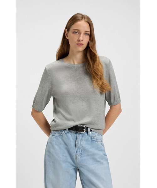 HUGO BOSS　ニット BOSS - Sweatshirt with drop-needle stitching - Black