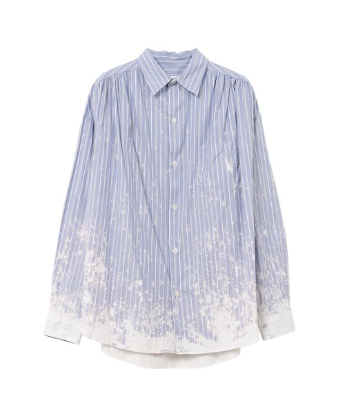 KAMIYA シャツ Bleached Stripe L/S Shirt メンズ : ZOZOTOWN