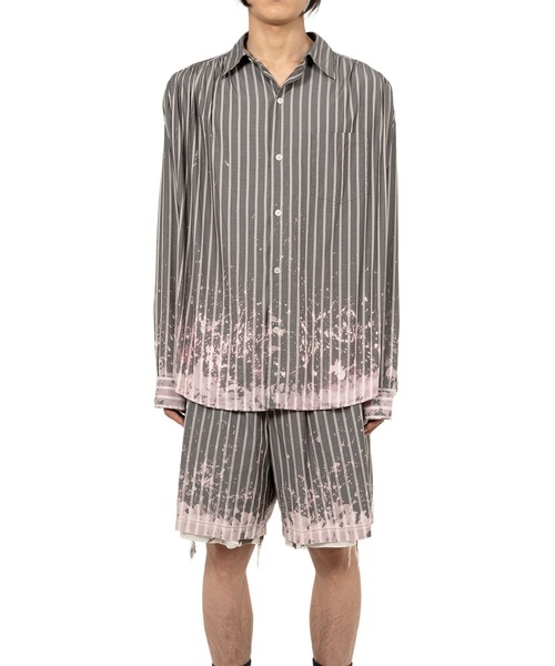 Toshihiro Kamiya様オーダー KAMIYA シャツ Bleached Stripe S/S Shirt メンズ : ZOZOTOWN
