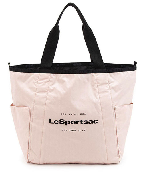 LeSportsac トートバッグ LG REVERSIBLE PKT TOTE 2ウェイピーチ