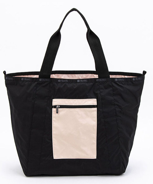 LeSportsac トートバッグ LG REVERSIBLE PKT TOTE 2ウェイピーチ