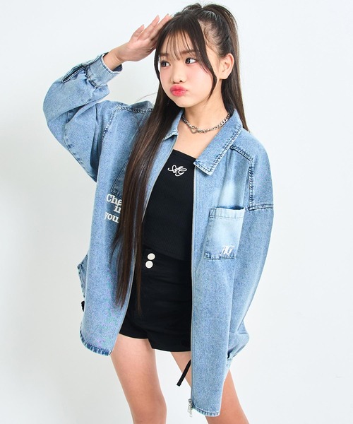 ANAP GiRL（アナップガール） ブラウス シャツ ダブルジップ デニム