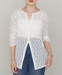 tシャツ 「一枚で着映え」「レイヤードを楽しむ」カットレースレイヤードブラウス レディース｜ZOZOTOWN Yahoo!店