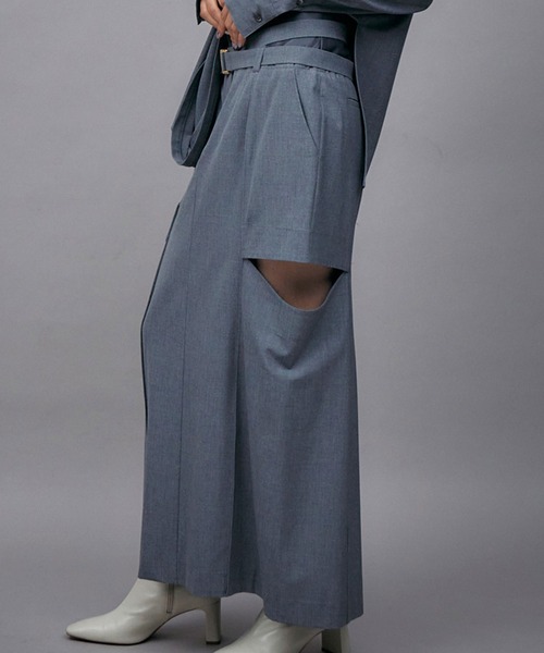 新品未使用スカート　Layered side open skirt 現行品 SALE！30%OFF】THE SHINZONE シンゾーン ジョーゼット ラップ風