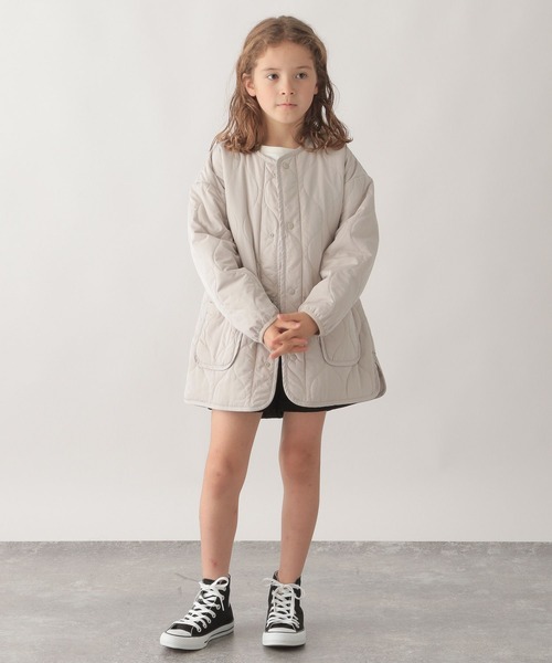 「GLOBAL WORK」 「KIDS」ノーカラーコート 140cm オフホワイト キッズ_画像2