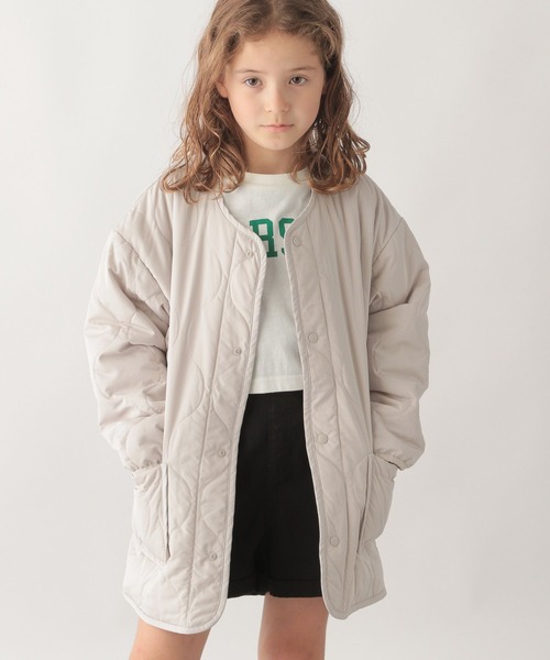 「GLOBAL WORK」 「KIDS」ノーカラーコート 140cm オフホワイト キッズ_画像8