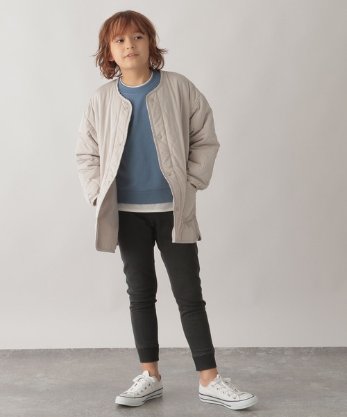 「GLOBAL WORK」 「KIDS」ノーカラーコート 140cm オフホワイト キッズ_画像9