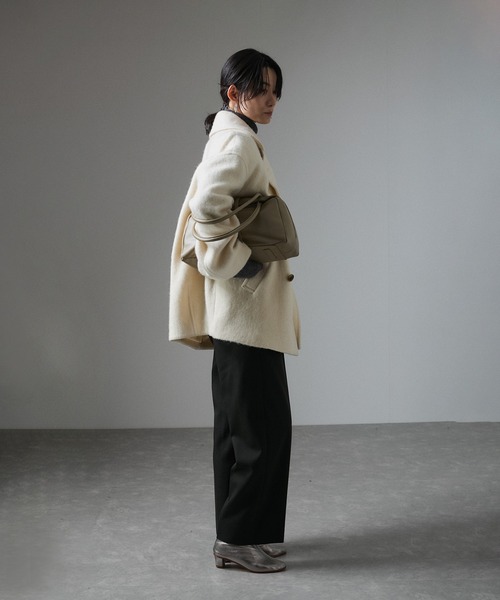【新品】サロンアダムエロペ SALON adam et rope' Pコート サロン アダム エ ロペ SALON adam et rope' 【WEB限定】MANTECOウール