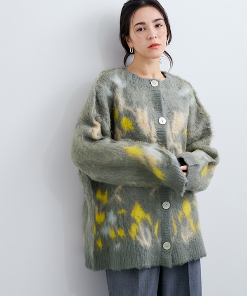 「LE CERCLE par rope'」 ニットカーディガン FREE グレー系その他 レディース_画像9