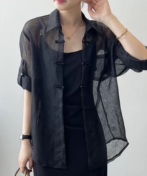 ブラウス シャツ B2648 シアーチャイナブラウス レディース RNA-N｜B2648 シアーチャイナブラウス | Rakuten Fashion(楽天