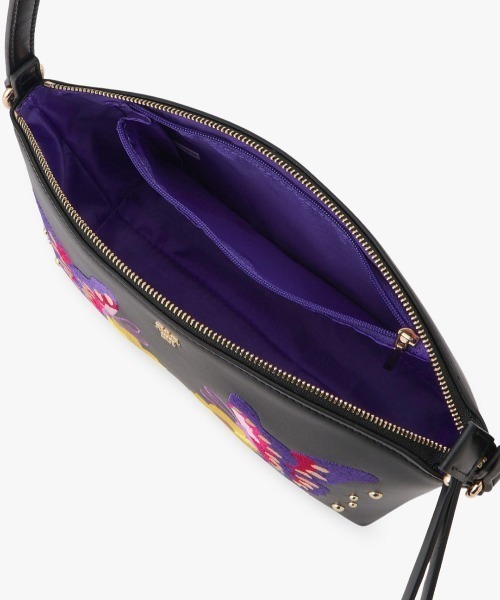 【新品タグ付き】アナスイ ファミリアアートショルダーバッグ パープル ANNA SUI - 【新品タグ付き】アナスイ ファミリアアートショルダー
