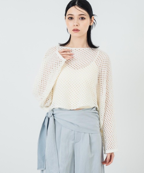 ニット セーター WARPPED 2PIECE ニット レディース RANAN ニット セーター 「24AW新色追加」オーバーサイズケーブル