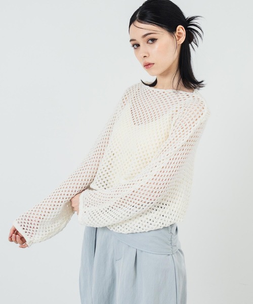ニット セーター WARPPED 2PIECE ニット レディース RANAN ニット セーター 「24AW新色追加」オーバーサイズケーブル