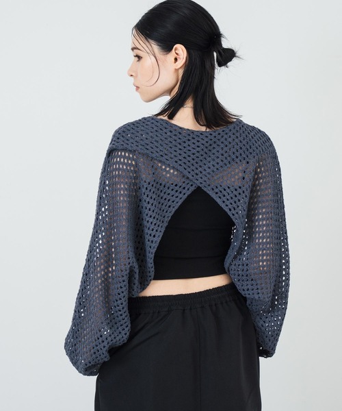 ANAP ニット セーター 透かし編み2Wayニットトップス レディース