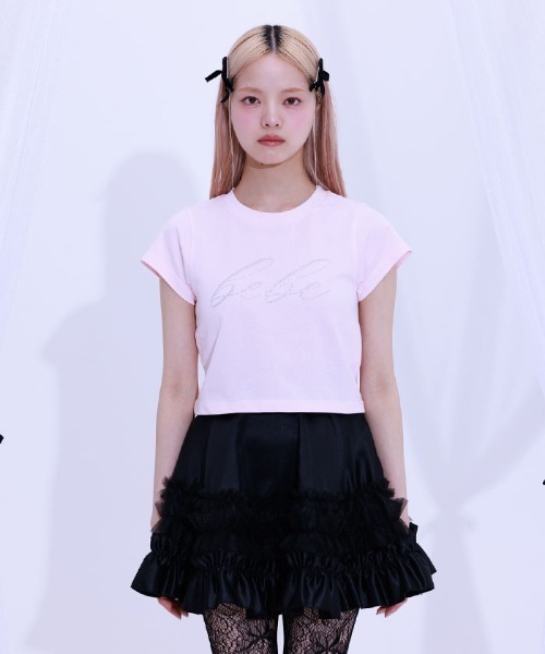 tシャツ ＢＥＢＥクロップドＴＥＥ レディース