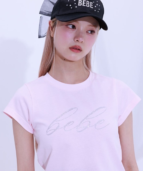tシャツ ＢＥＢＥクロップドＴＥＥ レディース Fickle Bebe tシャツ BEBEクロップドTEE レディース