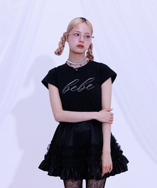 tシャツ ＢＥＢＥクロップドＴＥＥ レディース Fickle Bebe tシャツ BEBEクロップドTEE レディース