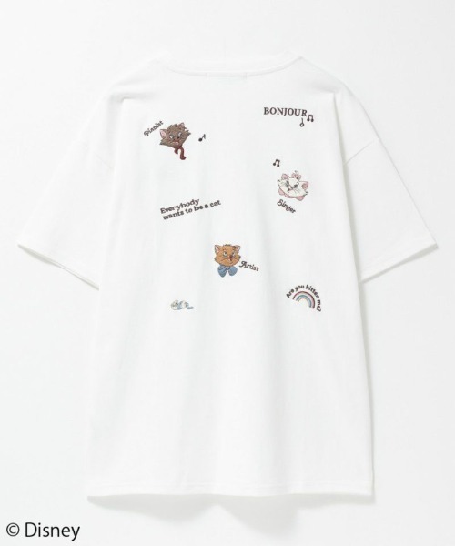 Disney（ディズニー） tシャツ マリー / ランダム刺繍Tシャツ