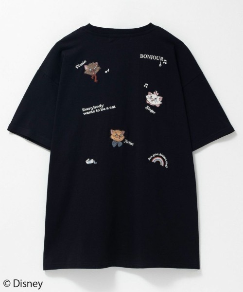 Disney（ディズニー） tシャツ マリー / ランダム刺繍Tシャツ