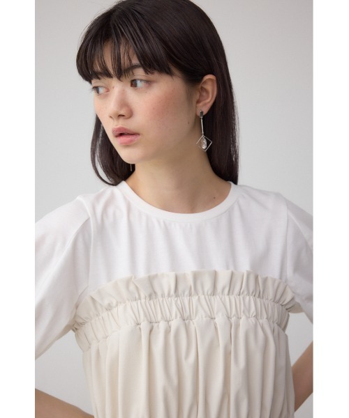 tシャツ ビスチェドッキングトップス レディース VIS tシャツ ドッキングビスチェデザイントップス レディース