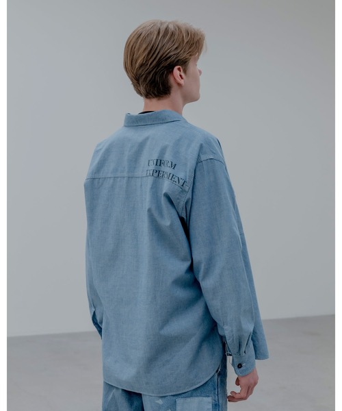uniform experiment シャツ WASHED CHAMBRAY SHIRT メンズ レディース
