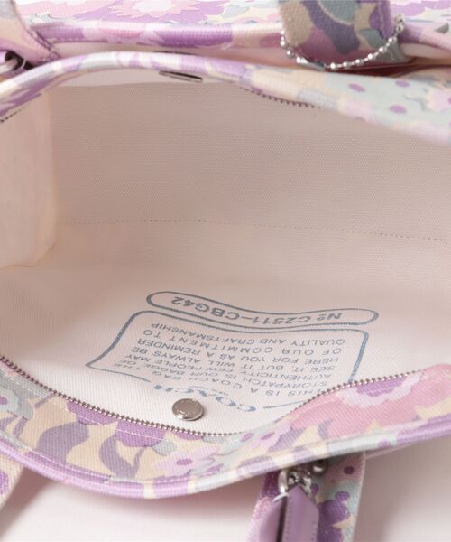 Coach●カーゴ トートバッグ フローラル プリント Ivory Purple COACH トートバッグ カーゴ トート バッグ・フローラル プリント