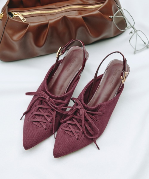 loin nuit パンプス lace up sneaker mule / レースアップ