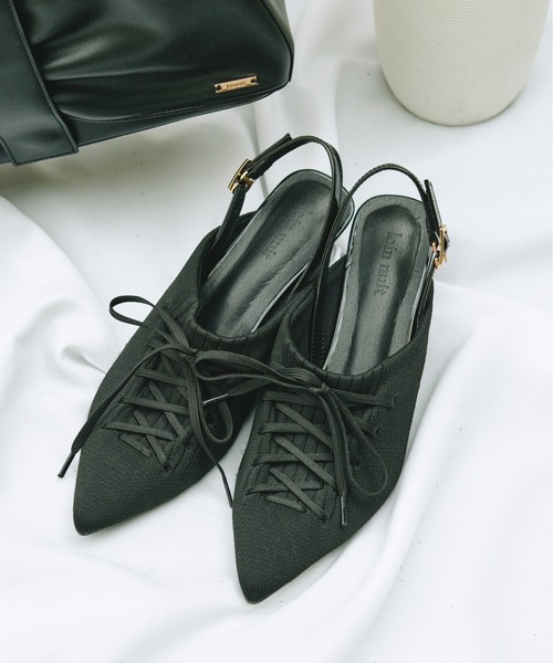 loin nuit パンプス lace up sneaker mule / レースアップ