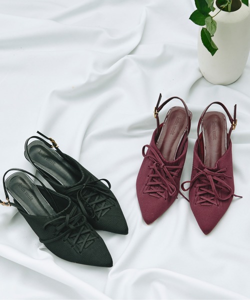 loin nuit パンプス lace up sneaker mule / レースアップスニーカー