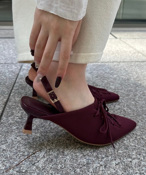 loin nuit パンプス lace up sneaker mule / レースアップスニーカー