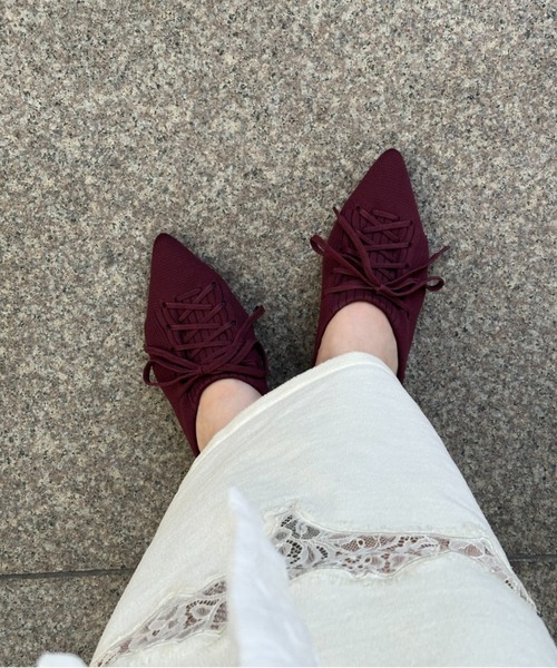 loin nuit パンプス lace up sneaker mule / レースアップ