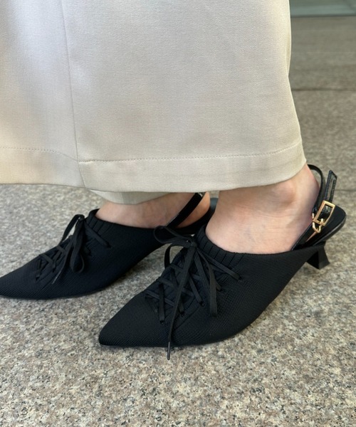 loin nuit パンプス lace up sneaker mule / レースアップ