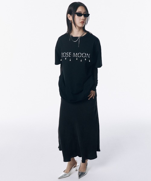 josemoon Tシャツ JOSE MOON tシャツ JOSEMOON LOGO OVER TSHIRT with PEARL